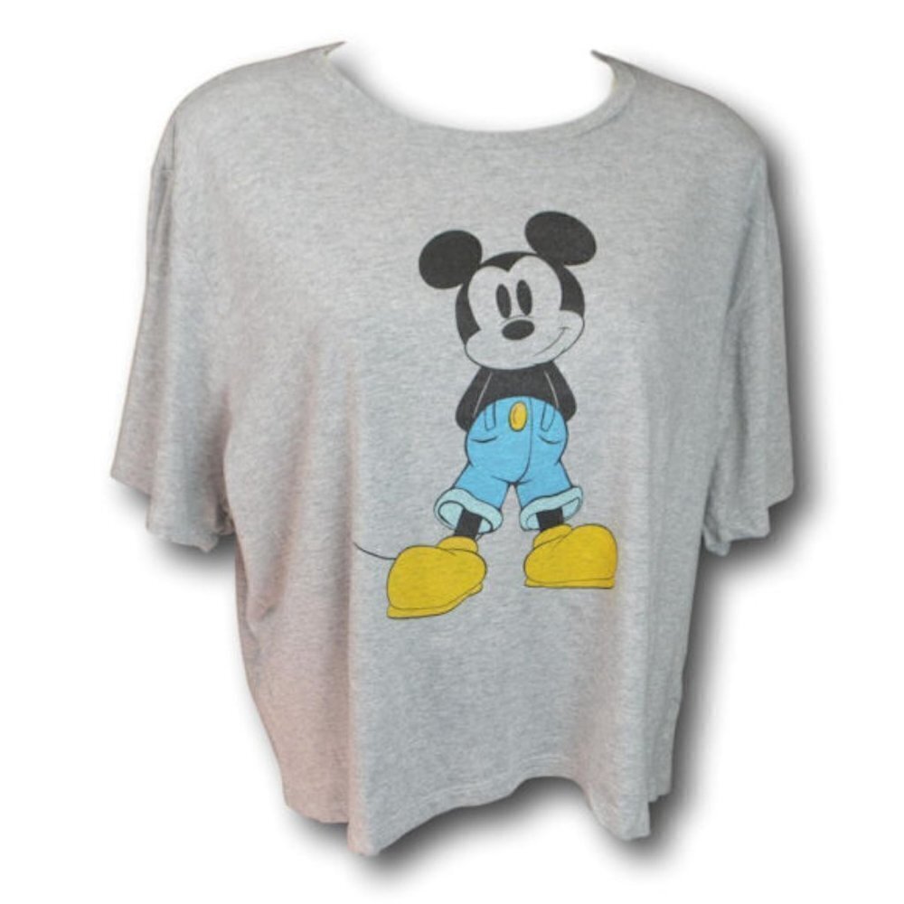 Levi’s X Disney Mickey Mouse Gray Crop T-Shirt X